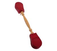 TOYANDONA Double-headed Wooden Castanet Clappers Handheld Percussion Instruments for Kids Music Education Toddlers Beginner Musical Toys Handle Imitation Rosewood