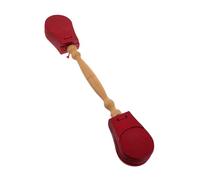 TOYANDONA Double-headed Wooden Castanets for Kids, Percussion Rhythm Instrument Handheld Clapper, Music Education Toy Suitable for Toddlers and Children, Imitation Rosewood Color