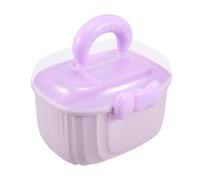 TOYANDONA Double Layer Butterfly Handle Jewelry Box with Lid, Purple Large Hair Accessories Organizer and Makeup Storage Case for Travel and Home Use