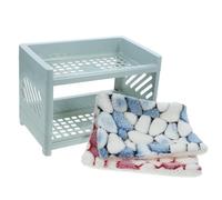 TOYANDONA Double-layer Hamster Bed with Detachable Blanket, Comfortable Small Animal Nest for Guinea Pig, Rabbit, and Hedgehog, Nordic Blue Cozy Hideout for Small Pets at Home Random Color