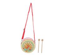 TOYANDONA Double Sided Drum with Strap for Kindergarten Music Education Handsfree Percussion Instrument for Boys and Indoor Outdoor Musical for Rhythm Learning and Teacher Interaction