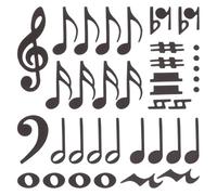 TOYANDONA Double-Sided Magnetic Music Note Magnets Set for Teaching, 2-2.5cm Trumpet Note Spacing, Magnetic Music Staff Symbols for Whiteboard Classroom Education