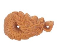 TOYANDONA Dragon Shaped Wood Keychain Pendant, Easy to Carry and Wear-resistant Car Hanging Decor, Retro Style Bag Pendant Suitable for Women the Elderly