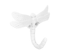 TOYANDONA Dragonfly Key Hanger Home Wall Hook White Iron Retro Vintage Decorative Effect Unique Design for Home Decor