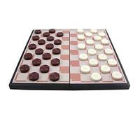 TOYANDONA Draughts Board Games Wooden Draught Magnetic Checkers Board Game Folding Wooden Chess Set for Adults