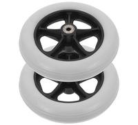 TOYANDONA Drive Walker Wheels Front Caster Tires Replacement 8-inch PVC Directional Wheelchair Accessories 2pcs for Walkers Wheelchairs and Shopping Carts