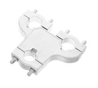 TOYANDONA Drum Mount Clip Three-eye Clamp Metal Expansion Bracket with Snare Drum and Cymbal Holder Replacement Parts Suitable for Beginner