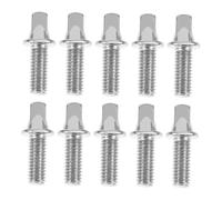 TOYANDONA Drum Set Screws for Easy Installation Replacement 10pcs Silver-plated Iron with Fine Polishing M6 Size Drum Mount Screws for Professional Drummers and Beginners