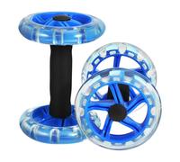 TOYANDONA Dual Wheel Ab Roller Fitness Device for Men and Women Non Slip Handles Portable Core Strengthening Equipment for Tummy Shaping and Calorie Burning Workouts Blue