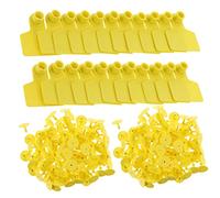 TOYANDONA Ear Tags for Animal Identification Tpu Practical 100pcs Yellow Easy to Use Blank Ear Tags Supplies for Livestock and Farm Animals