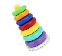 TOYANDONA Early Cognitive Color Stacking for Ring Stacker with Sound Function Montessori Educational Game for Develop Attention and Sensory Skills