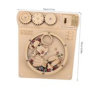 TOYANDONA Early Teaching Washing Machine Puzzle Busy Board for Boys and DIY Mechanical Sensory Educational Learning Activity for Ages Natural Wood Material
