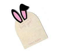 TOYANDONA Easter Bunny Wooden Keepsake Decor for Nursery Room with Sturdy Craftsmanship and Adorable Pink Design, DIY Ornament Kit for Baby's First Footprint Memory