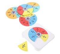 TOYANDONA Educational Fraction Puzzle for Elementary School Colorful Montessori Fraction Circles Manipulatives Visual Math Teaching Kit for and Addition Subtraction Random Color