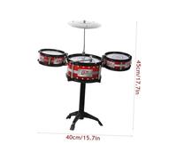 TOYANDONA Educational Jazz Drum Set Safe Non Toxic Material Drum Playset for Early Brain Development and Hand Eye Coordination Musical Instrument