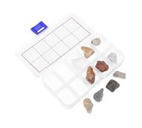 TOYANDONA Educational Rock Collection Kit for Crystals and Mineral Specimens Geology Tools for Classroom and Home Learning Includes Identification Guide and Portable Storage Box for Young