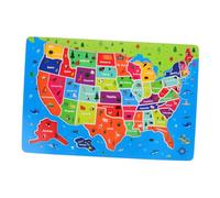 TOYANDONA Educational Usa Map Jigsaw Puzzles for Age Geography Learning for Classroom Dual Purpose US States Global Geography Puzzle Language Development Cognitive Skills