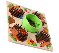 TOYANDONA Educational Wooden Hedgehog for Funny Sensory Plaything Enhancing Fine Motor Skills and Logical Thinking Safe Montessori Early Development for Boy Girl