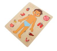 TOYANDONA Educational Wooden Human Body Puzzle for Interactive Anatomy Organs Puzzle Game for Early Learning Cognitive Development and Classroom Teaching Aid Suitable for Boys and Ages