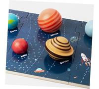 TOYANDONA Educational Wooden Planet Puzzle for Cognitive Solar System Matching Game Montessori Space Learning for Boys and Enhances Skills and Creativity