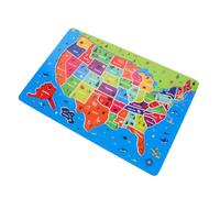 TOYANDONA Educational Wooden Usa Map Puzzle for Interactive Geography Jigsaw for Boys and English Version for Preschool Learning and Cognitive Development Fun Educational