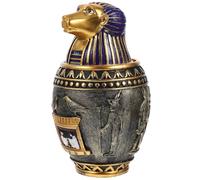 TOYANDONA Egyptian Style Resin Pet Ashes Container Canopic Jar Anu ecor Small Cat Memorial Urn for Cremation Storage and Home Display