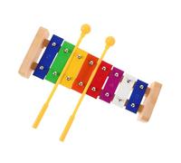 TOYANDONA Eight-note Wooden Xylophone Music for Sticks Percussion Instrument for Cognitive Development and Early Music Learning Wood and Metal Construction