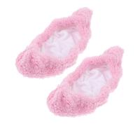 TOYANDONA Elastic Plush Ice Skate Covers for Figure and Hockey Skates Soft Velvet Blade Guards in Light Pink Protective Guards for Women and Youth Skating