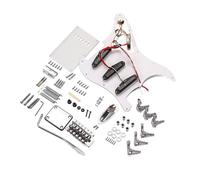 TOYANDONA Electric Guitar Kit Full Accessories White to Assemble Basswood Body Maple Neck Single-coil Pickups for Beginners and Guitar Enthusiasts