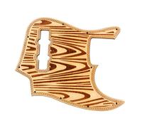 TOYANDONA Electric Guitar Pickguard Handmade Wooden Scratch Plate Wave Pattern for Music Instruments Light Brown Accessory for Guitar and Bands Anti-scratch Premium Quality