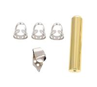 TOYANDONA Electric Guitar Slide Tone Bar Round Solid Metal Guitar Slide Metal Finger Picks for for Lap Steel Playing