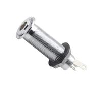 TOYANDONA Electric Guitar Socket Metal Jack Cylinder Jack for Bass Input Output Fittings Full-Contact Design for Electric Guitar and Bass Replacement Parts