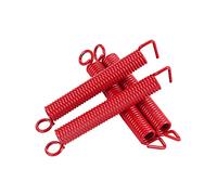 TOYANDONA Electric Guitar Tremolo Bridge Tension Springs 4Pcs Red Stainless Steel Non-Corrosive Flexible Adjusting for Tremolo Bridge System with Glossy Smooth Texture 6.55 X 1 X 0.82 CM