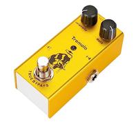 TOYANDONA Electric Guitar Unique Design Tremolo Pedal with True Bypass and Photoelectric Tube Circuit, Yellow Alloy Guitar Pedal Amplifier Minimizing Tone Loss for Children Musicians