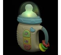TOYANDONA Electric Newborn Feeding Bottle Rattle with Bilingual Music Light Early Education Interactive for Development