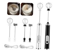 TOYANDONA Electric Whisk for Coffee and Eggs with Whisk Heads USB Rechargeable Milk Frother and Foam Maker Low Noise Portable Mixer for Latte Cream Matcha and Juice