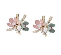 TOYANDONA Elegant Alloy Flower Earrings for Creative Small Floral Studs Fashion Jewelry Accessories Unique Ear Decor for Daily Wear and Special Occasions