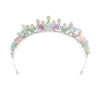 TOYANDONA Elegant Blue Mermaid Wedding Crown Handmade with Baroque Pearls and Rhinestones, Hypoallergenic Metal Seashell Headpiece for Women at Masquerade Balls and Themed Parties
