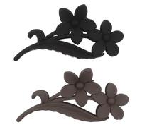 TOYANDONA Elegant French Hair Clips 2pcs Rectangular Non Slip Hair Claw Clips for Weddings and Holidays