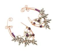 TOYANDONA Elegant Leaf Ear Cuff Earrings for Women Non-piercing Lightweight Alloy Fairy Jewelry Handmade Rose Gold Ear Wrap Clips for All-day Comfortable Wear
