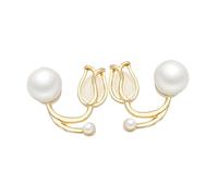 TOYANDONA Elegant Pearl Flower Earrings for Women and Lightweight Dainty Rose Design for Daily Wear and Special Occasions Jewelry Gift for Anniversary and Valentine Day