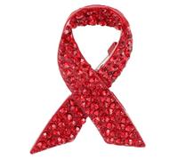 TOYANDONA Elegant Rhinestone Breast Cancer Awareness Brooch Pin Alloy Ribbon Lapel Pin for Women Secure Fit Breast Health Reminder Jewelry for Sweaters and Jackets Unique World Cancer Day