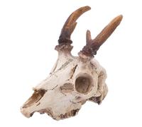TOYANDONA Elk Skull Reptile Cave Decor for Bearded Dragon Enclosure Durable Resin Habitat Ornament with Hiding Climbing Spaces for Healthy Activity Natural Environment