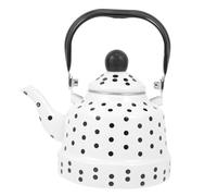 TOYANDONA Enamel Water Boiling Pot with Wave Point Design Household Tea Serving Teapot Suitable for Gas Hob and Induction Cooker Easy to Clean and Fill