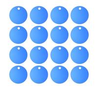 TOYANDONA Engravable Dog Tags 16Pcs Aluminium Alloy Round Blank Pet Collar Tags Scratch-Resistant Metal Labels for DIY Stamping on Dogs