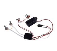 TOYANDONA Eq Preamp Circuit Bass Guitar Tone Control Wiring Harness 1 Volume 2 Tone Pots Black Plastic Metal Balance Volume for Active Pickups Suitable for Piezo Equipped Instruments