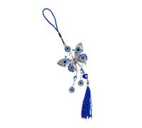 TOYANDONA Evil Eye Pendant Hanging Ornament for Car Rear View Mirror Lightweight Alloy Turkish Blessing Decor Blocks Evil and Protects, Car Interior Accessory