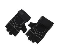TOYANDONA Exercise Gloves 1 Pair Black Polyester Fingerless Gym Gloves