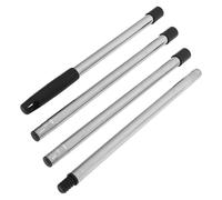 TOYANDONA Extendable 4-Section Stainless Steel Mop Handle Replacement Pole for Floor Cleaning, Black Universal Fit for American, German, Italian Mops, Sturdy Cleaning Tool Stick