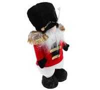 TOYANDONA Extendable Faceless Nutcracker Christmas Decor Figure with Stable Base Stretchable Walnut Soldier Puppet Ornament for Holiday Table and Home Display Artistic Standing Xmas